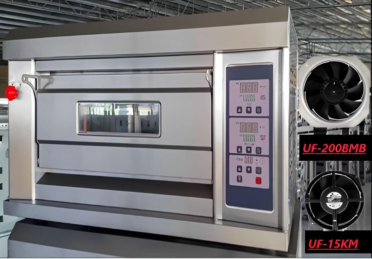 AC&EC cooling fan application: commercial oven, baking equipment