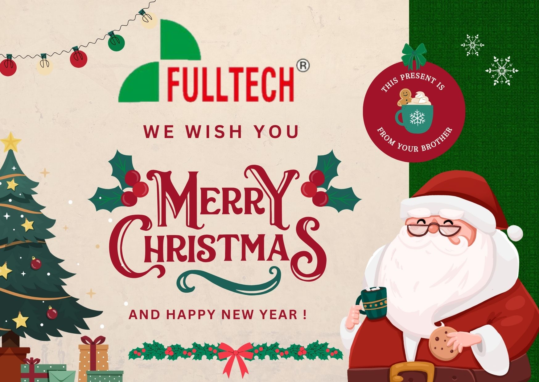 Fulltech Electric wünscht Ihnen fröhliche Weihnachten – Mögen Ihre Feiertage von Lachen und Wärme erfüllt sein!